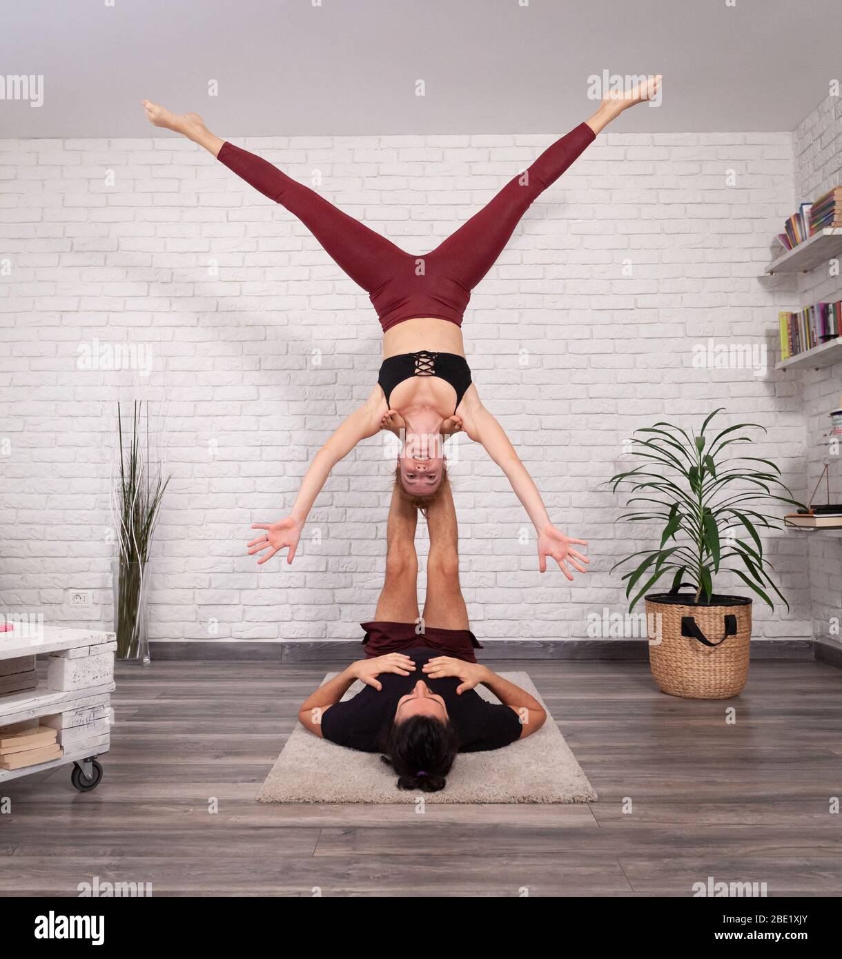 Funny yoga pose hi-res stock photography and images - Alamy