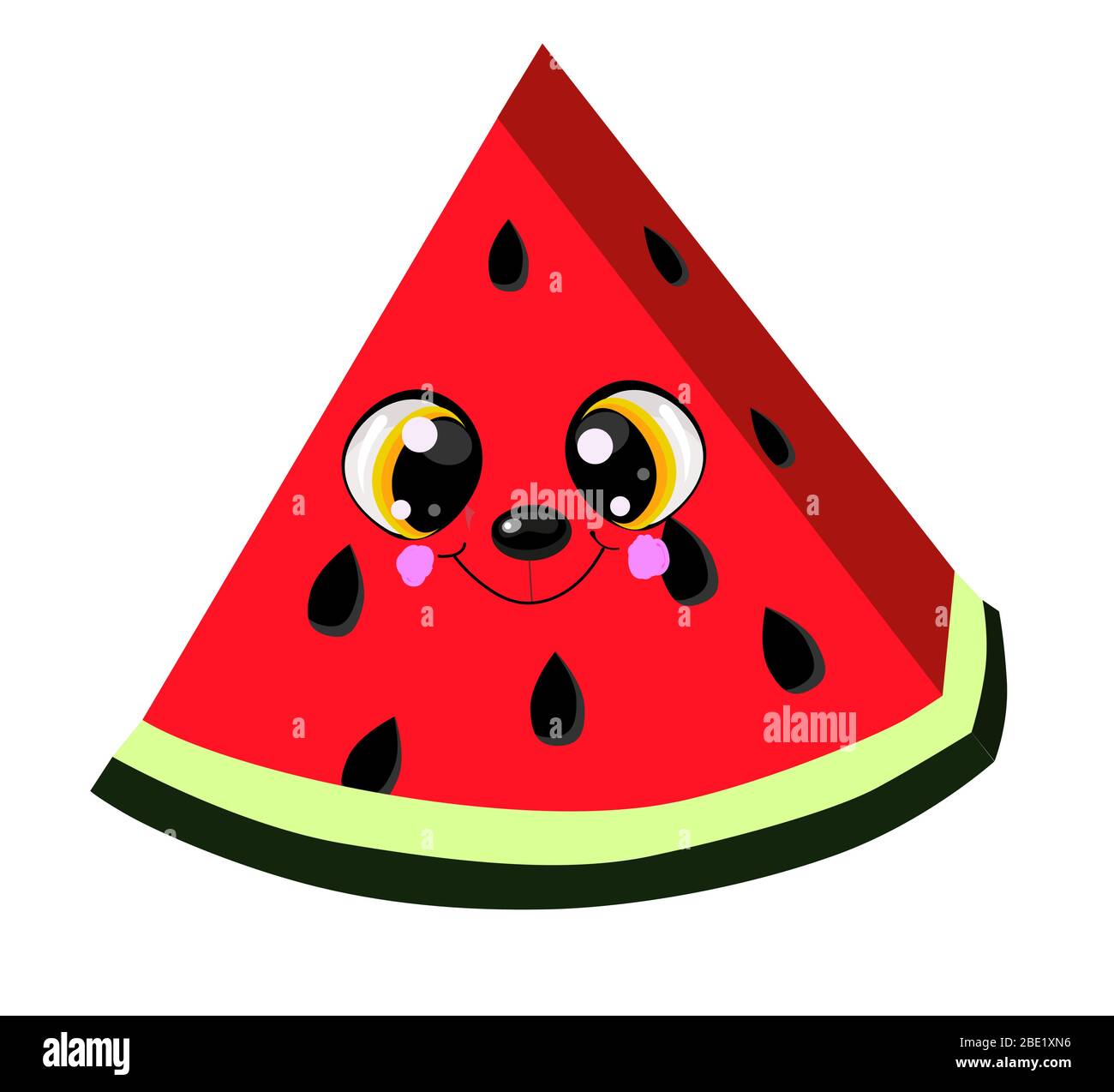 Cute cartoon watermelon enjoying the summer season Stock Vector Image & Art  - Alamy