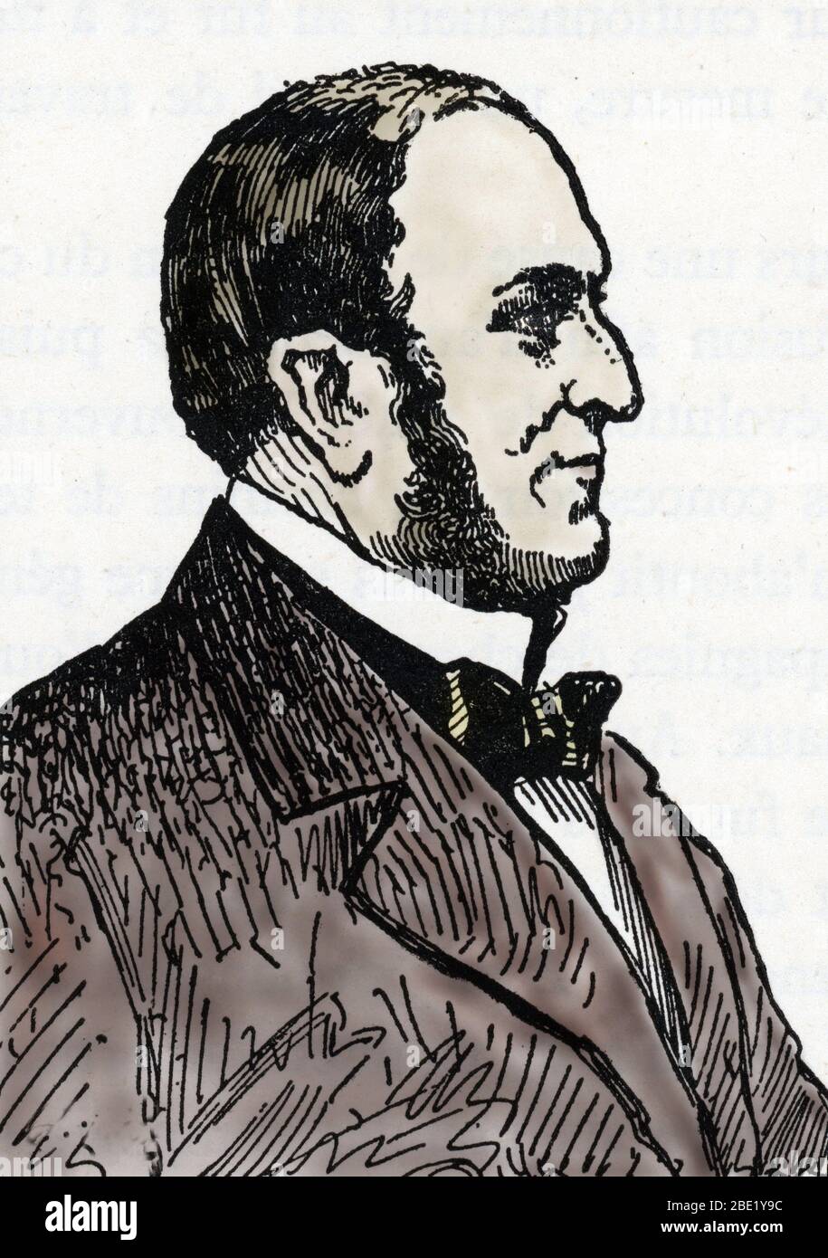 'Portrait du baron Georges Eugene Haussmann (1809-1891), prefet de Paris' (Portrait of Georges-Eugene Haussmann known as Baron Haussmann Prefect of th Stock Photo