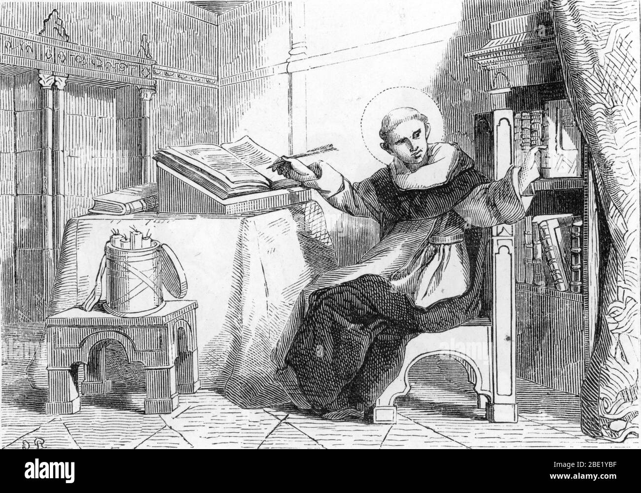 Representation de Saint Raymond de Penafort (11751275), pretre