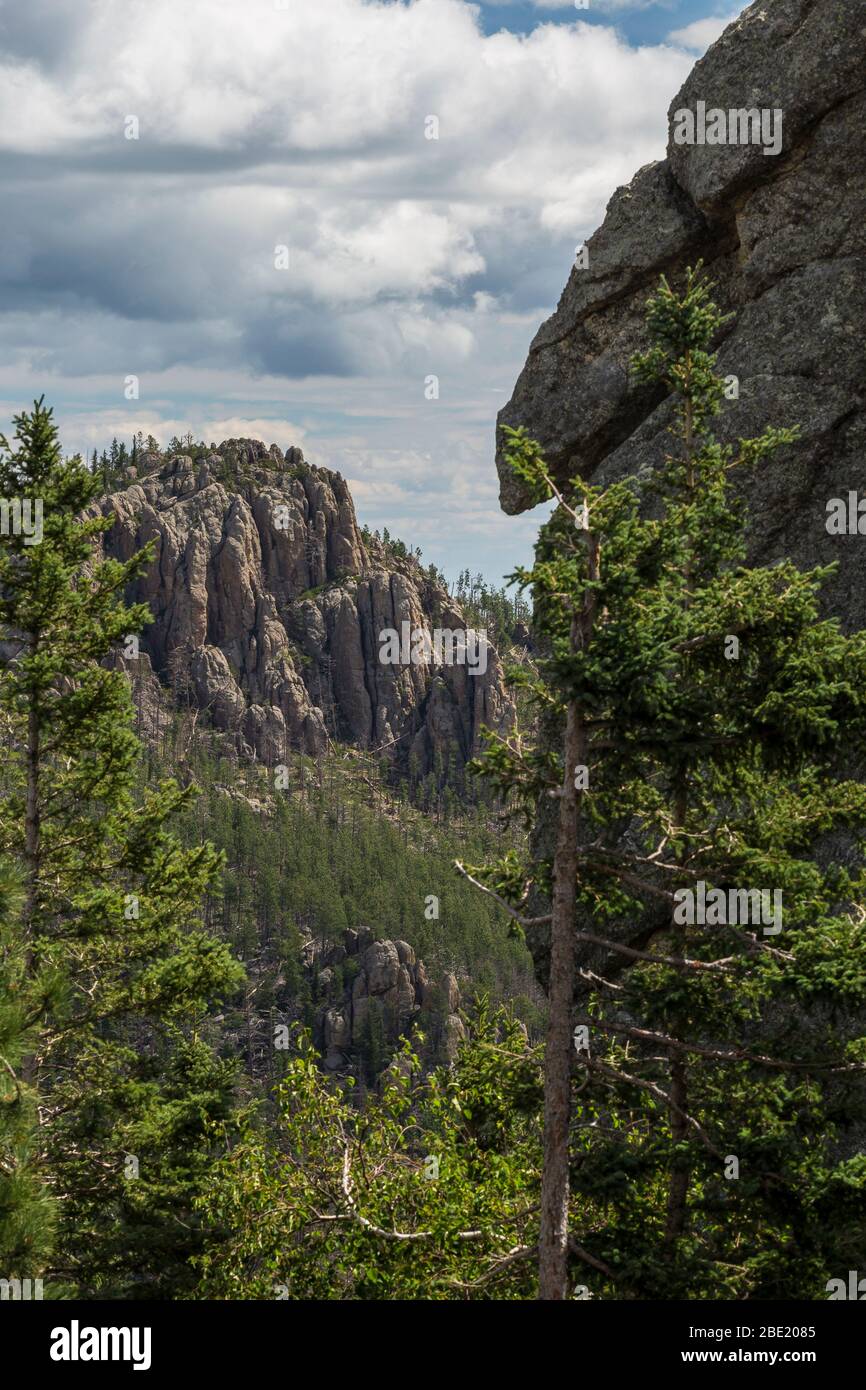 Black Hills Cathedral Spires Scenic Landscape Stock Photo