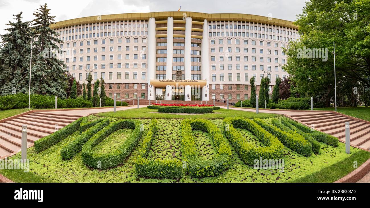 Parliament Building of Moldova in Chisinau, Republic of Moldova Stock Photo