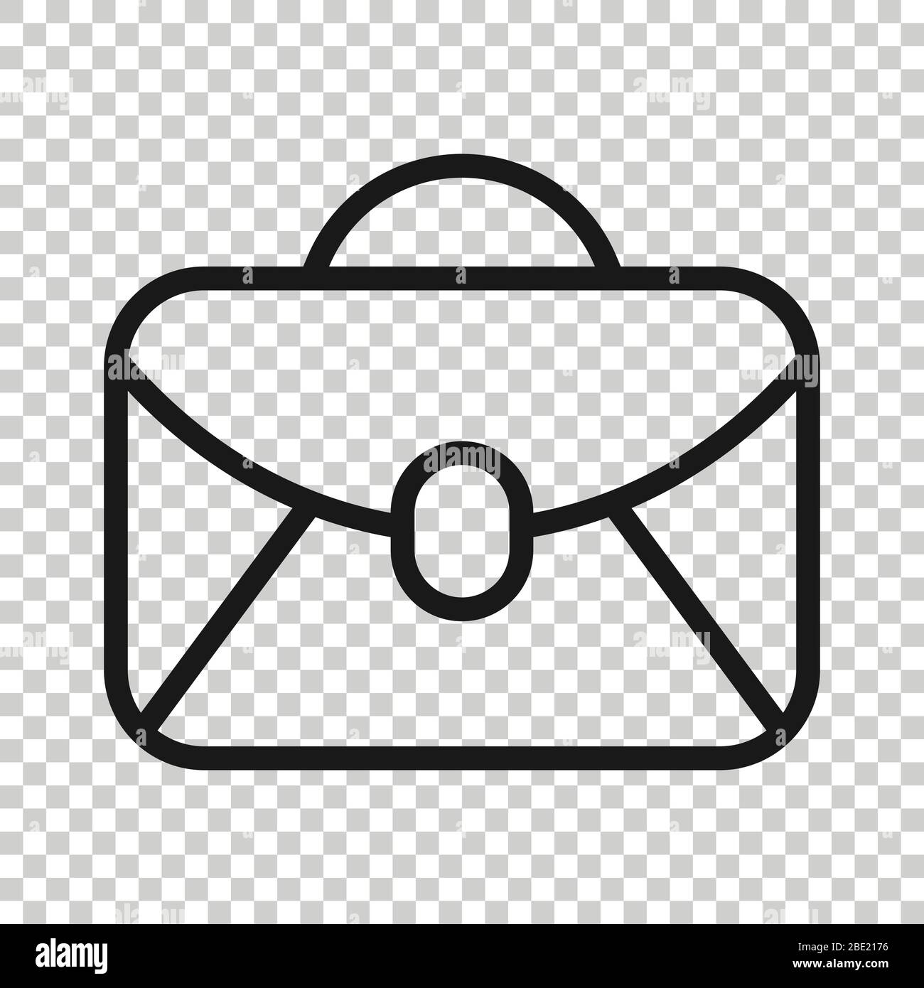 Briefcase icon in flat style. Businessman bag vector illustration on ...