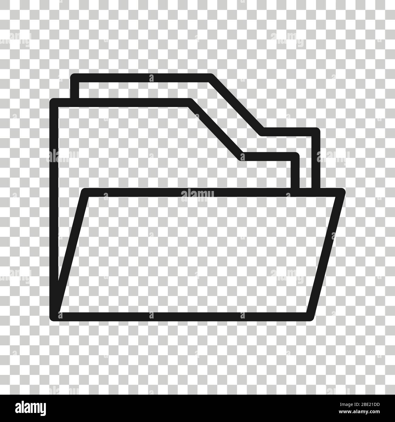 File folder icon in flat style. Documents archive vector illustration ...