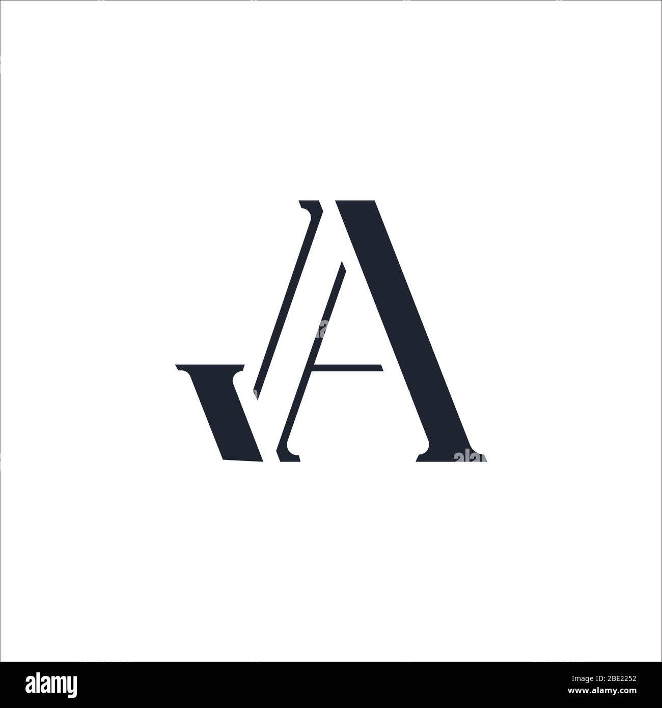 Initial letter ja or aj logo vector design template Stock Vector