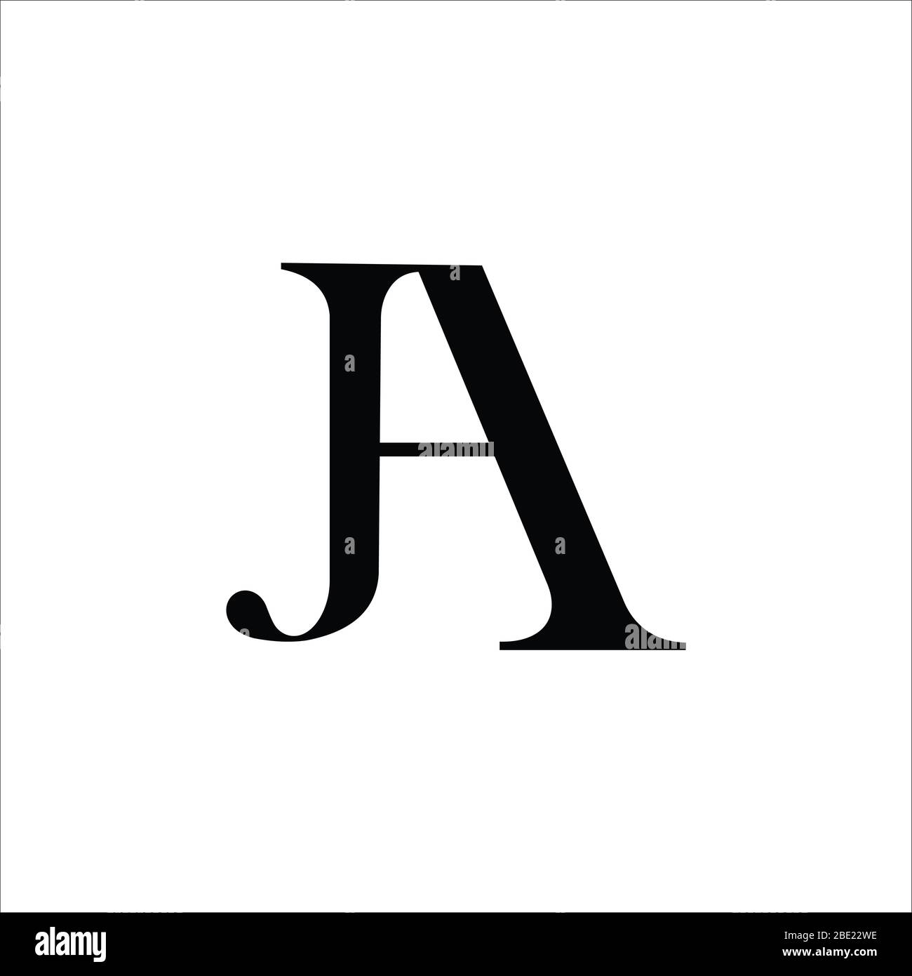Initial letter ja or aj logo vector design template Stock Vector Image ...