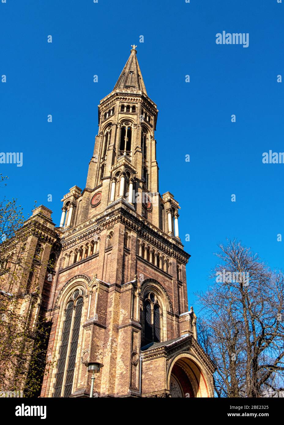 Berlin Zionskirche Protestant church exterior and steeple, The Zion