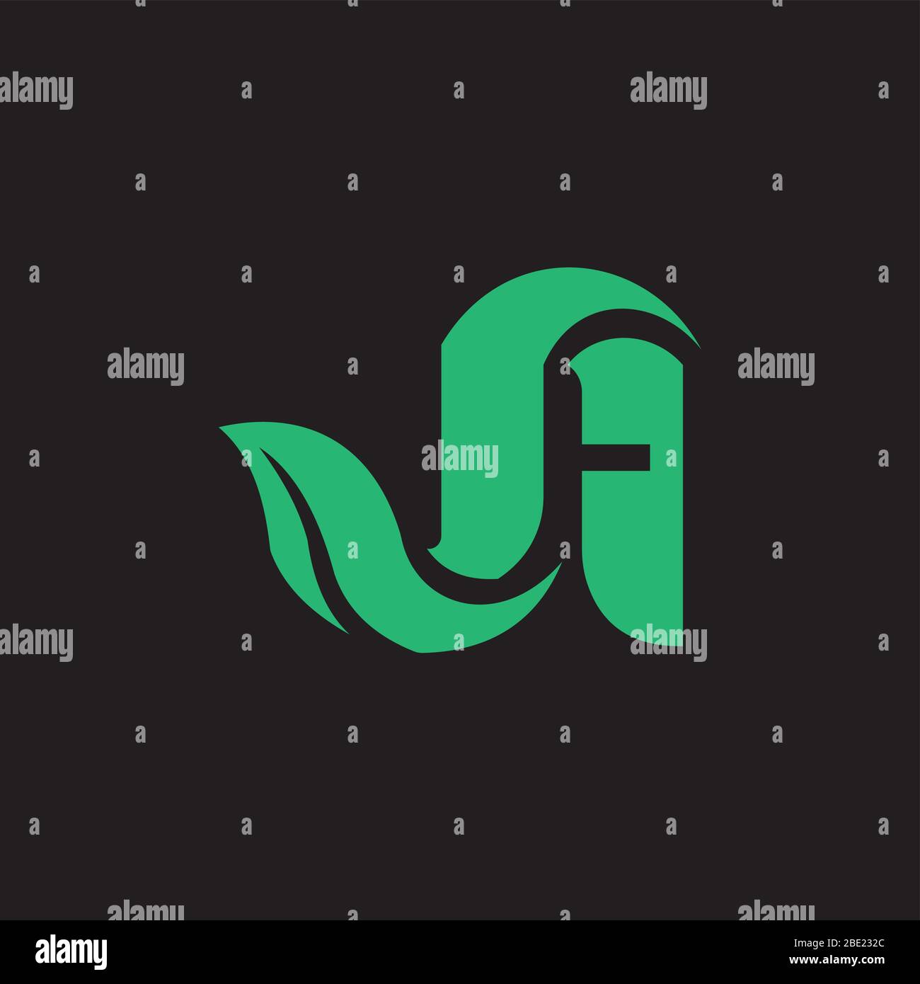 Initial letter ja or aj logo vector design template Stock Vector