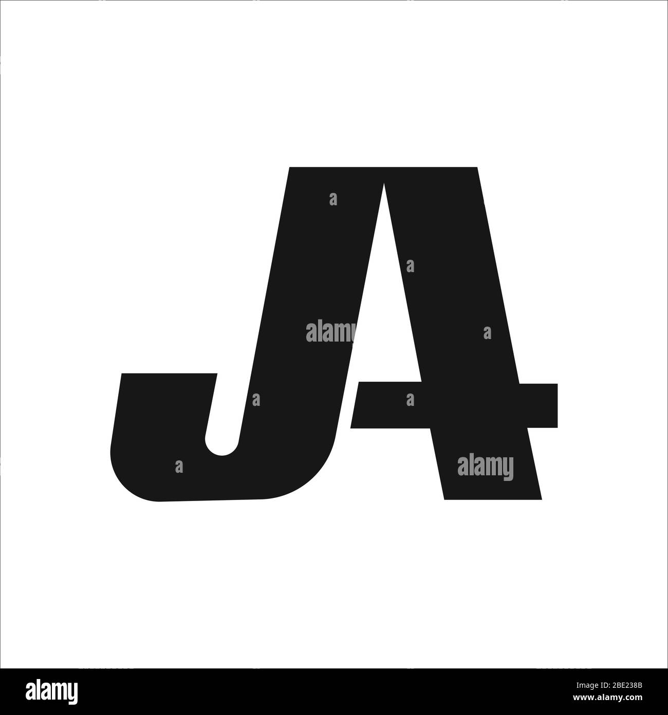 Initial Letter Ja Or Aj Logo Vector Design Template Stock Vector Image 