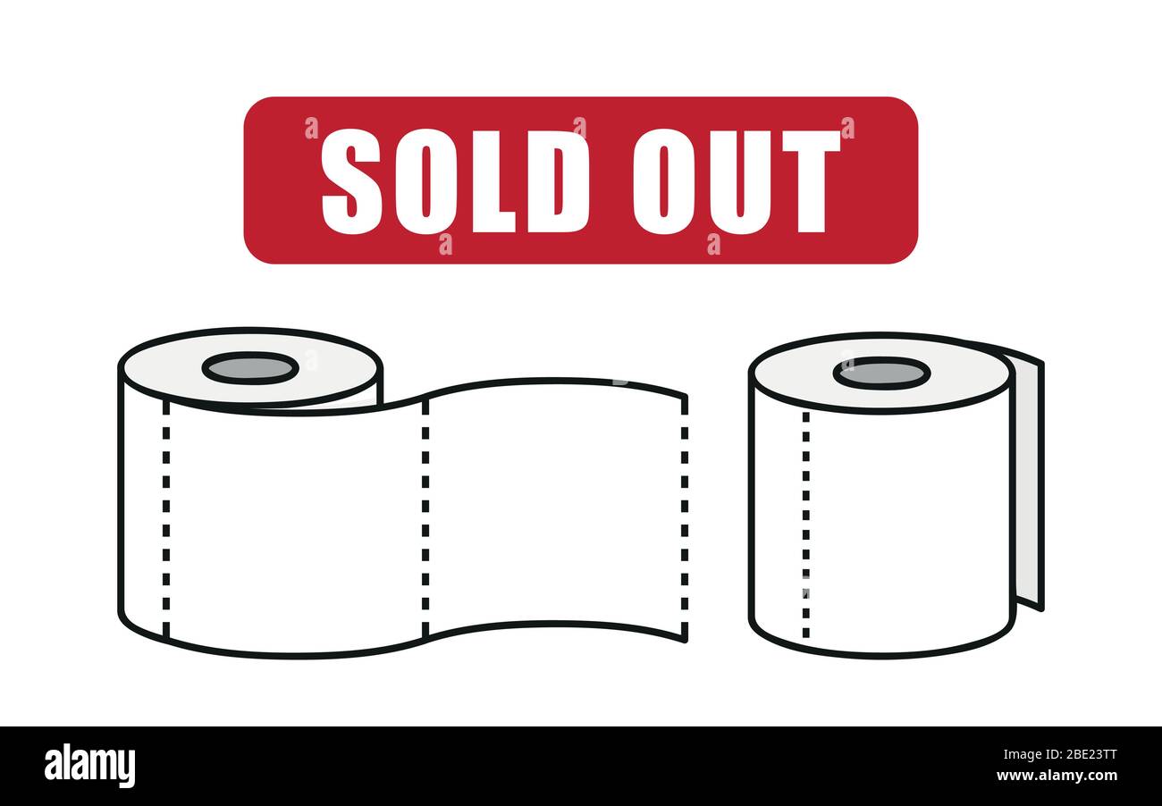 toilet paper sold out info graphic vector illustration EPS10 Stock