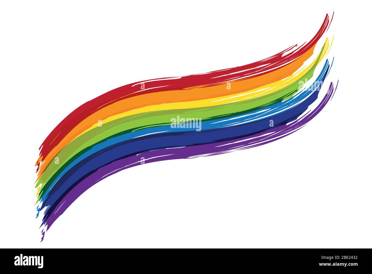 watercolor rainbow isolated on white background vector illustration ...