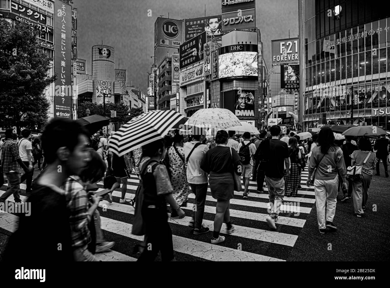 Shibuya Crossing Street Life in Tokyo, Japan Stock Photo