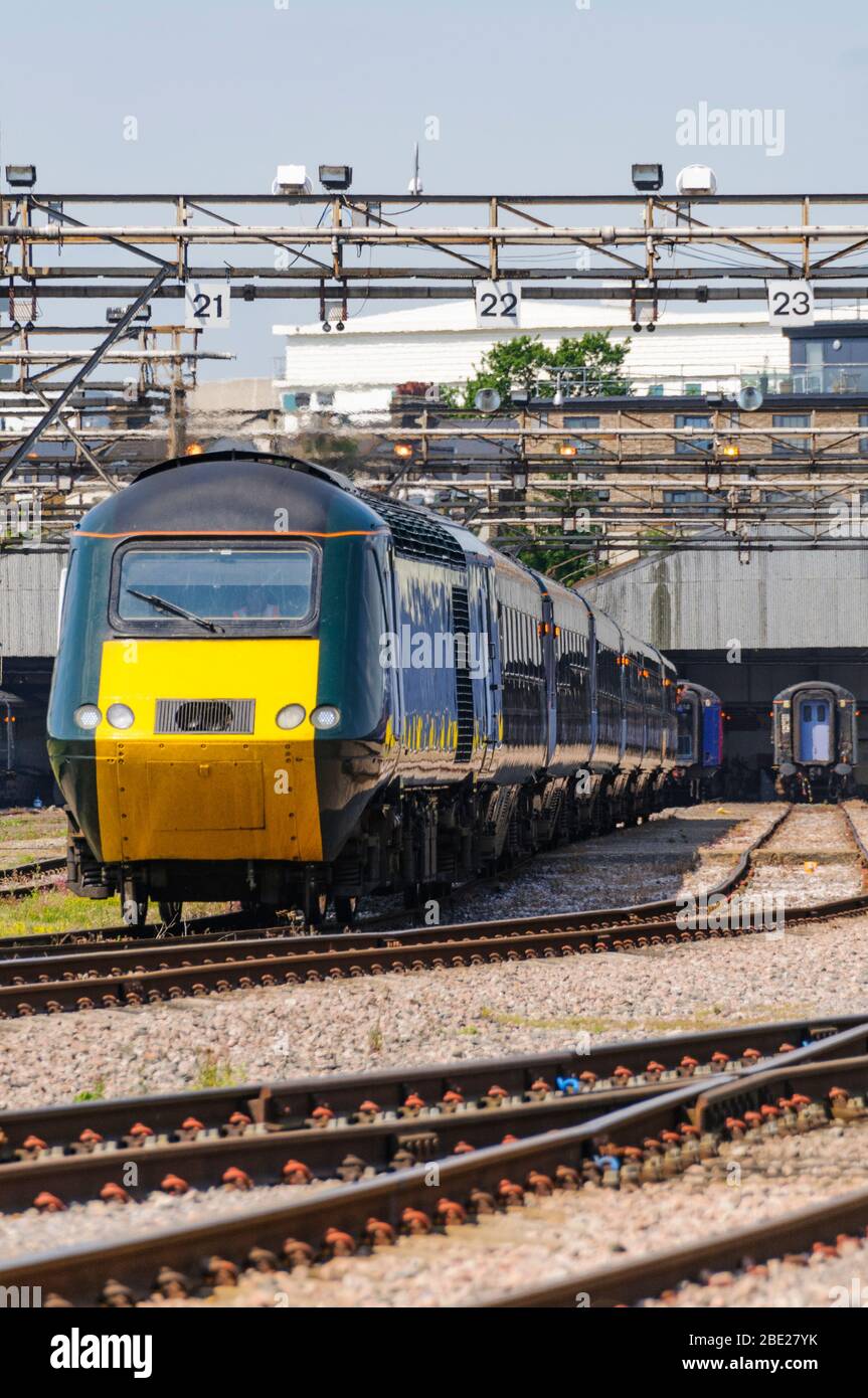 GWR Class 43 HST on Old Oak Common Depot Stock Photo