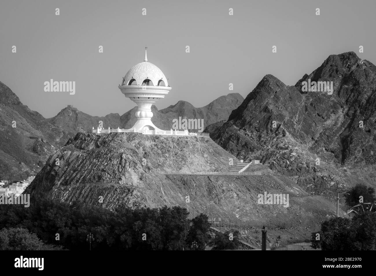 Muscat. Oman. Oman Sultanate, Muscat, Riyam Park, monument in the shape of a giant censer, Stock Photo