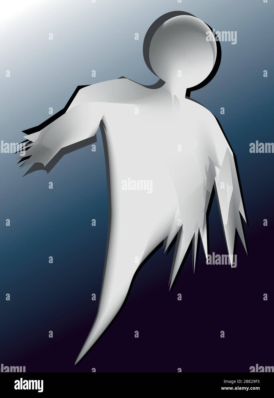 abstract drawing of a ghost flying vector Stock Vector Image & Art Alamy