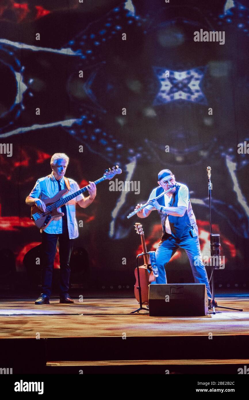 Jethro Tull during Jethro Tull - 50th Anniversary Tour, Gran Teatro Geox,  Padova, Italy, 03 Nov 2019 Stock Photo - Alamy