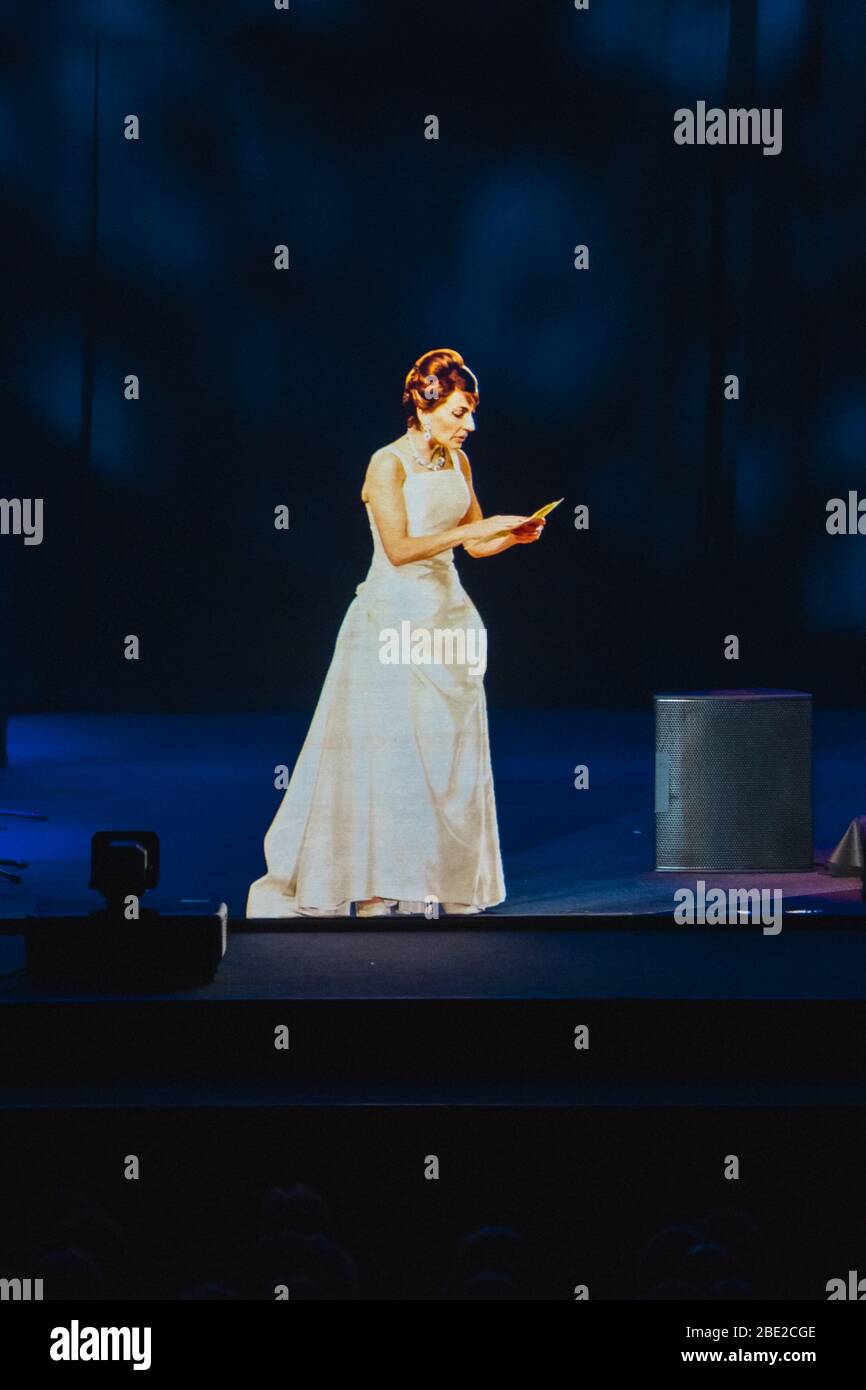Maria Callas during Maria Callas - Hologram Tour, Gran Teatro Geox, Padova,  Italy, 15 Nov 2019 Stock Photo - Alamy
