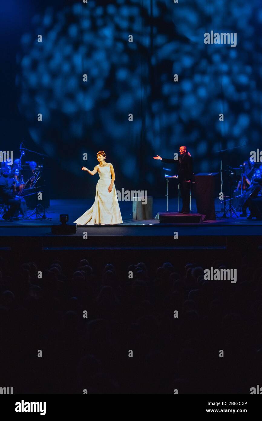 Maria Callas during Maria Callas - Hologram Tour, Gran Teatro Geox, Padova,  Italy, 15 Nov 2019 Stock Photo - Alamy