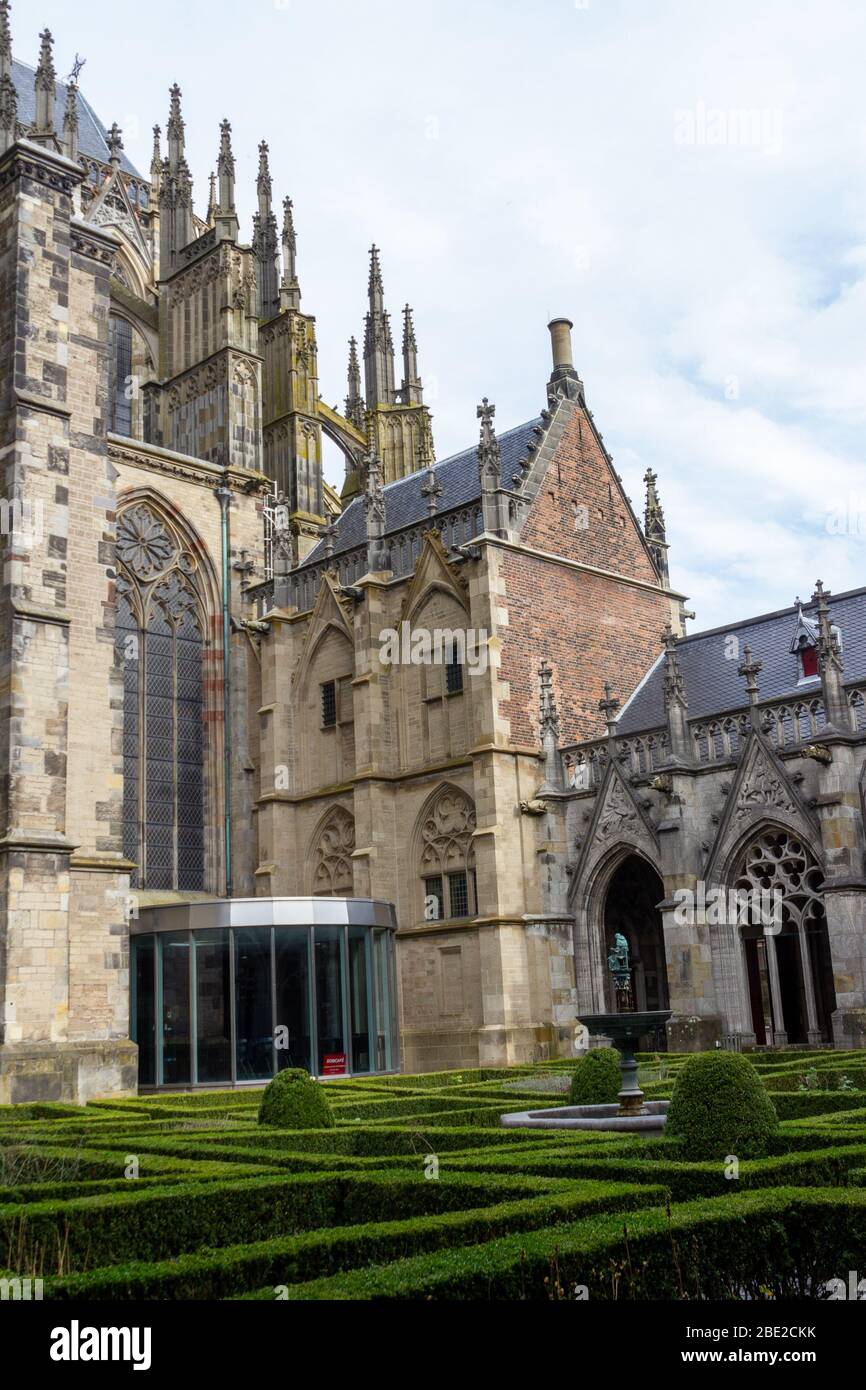 Part of the Dom church in Utrecht Stock Photo