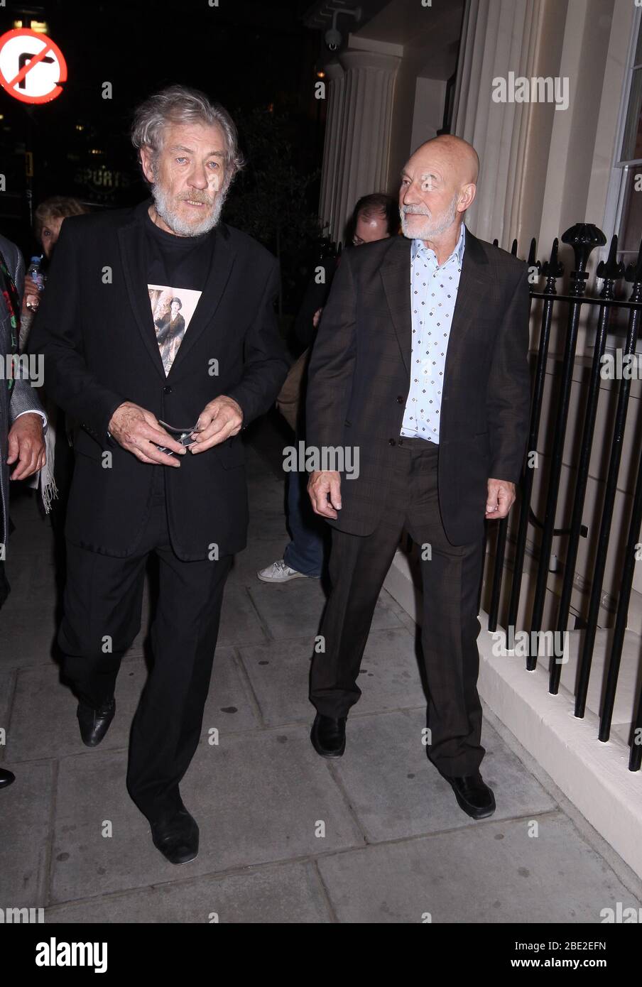 Patrick Stewart And Ian Mckellen Theatre Royal Press Night Stock Photo Alamy