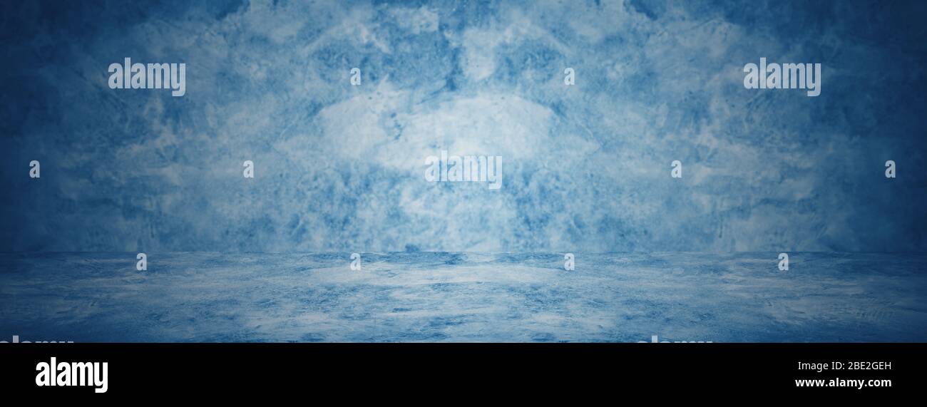 Ark Blue Studio Room Banner And Blank Cement And Concrete Background Stock Photo Alamy