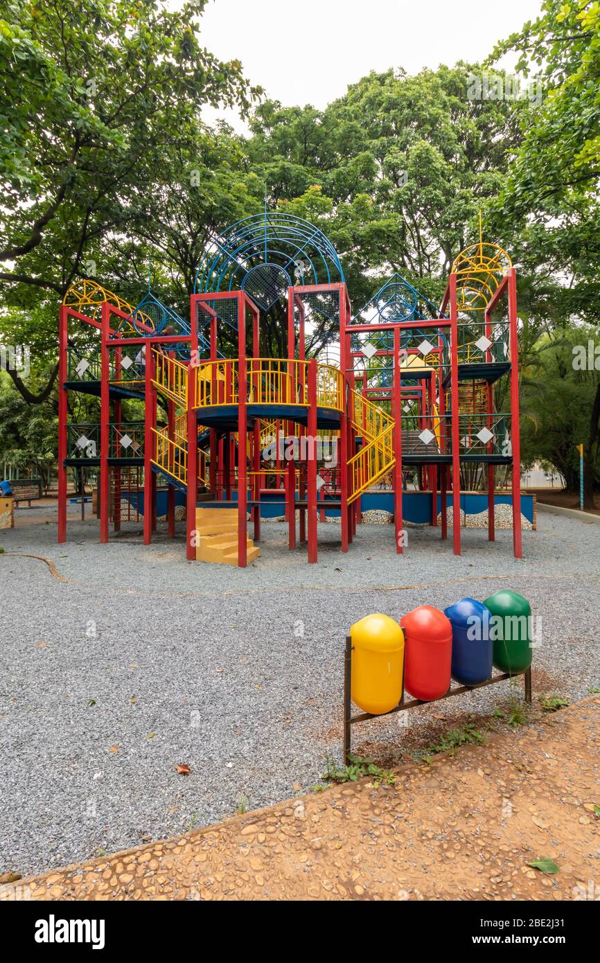 playground at the lake of the municipal park of the city of Belo Horizonte in Brazil Stock Photo