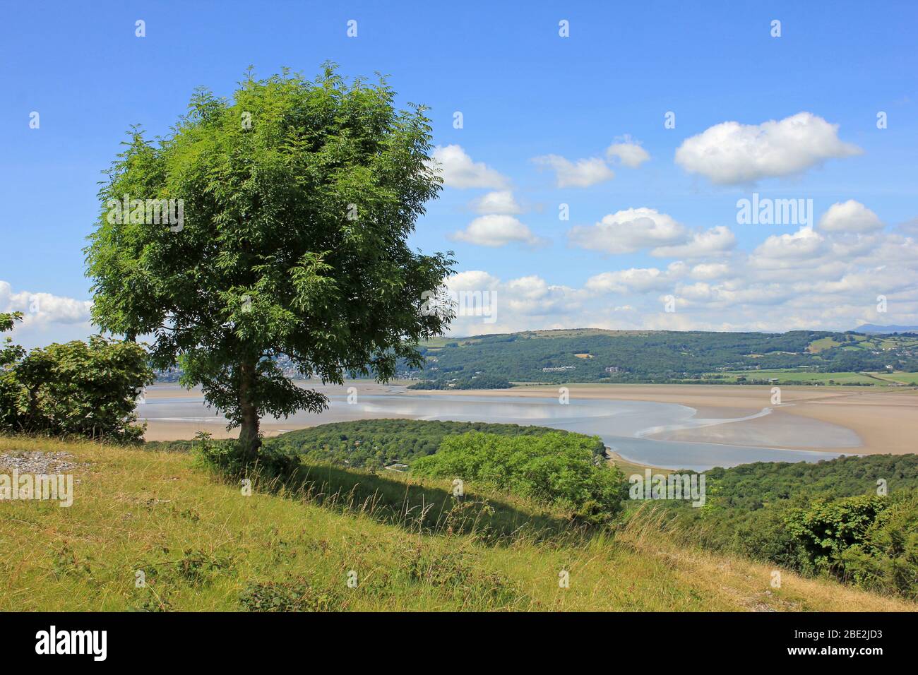 View From Arnside Knott National Trust Reserve Towards The Kent Estuary, Cumbria Stock Photo