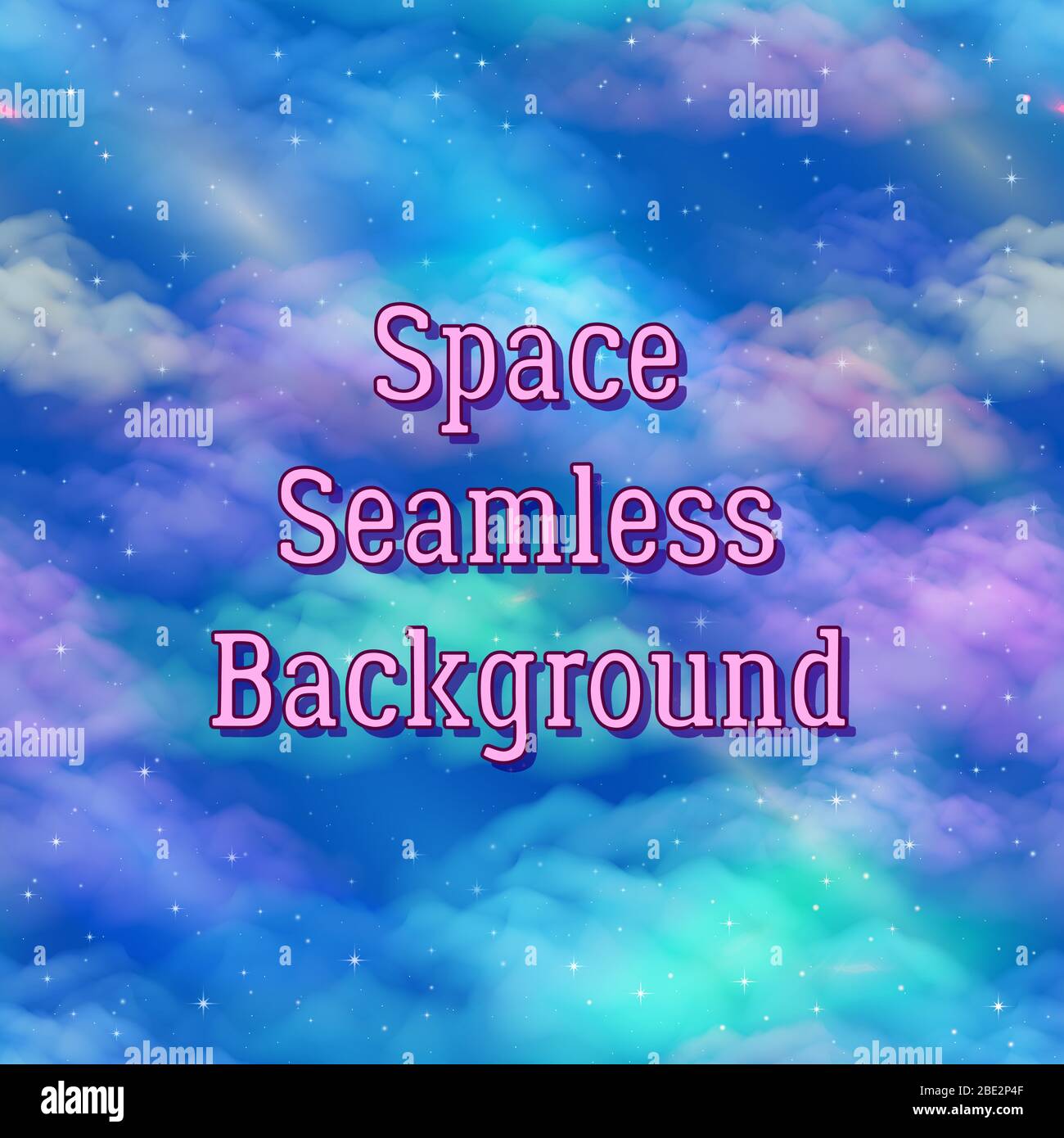 Space Background, Seamless Stock Vector
