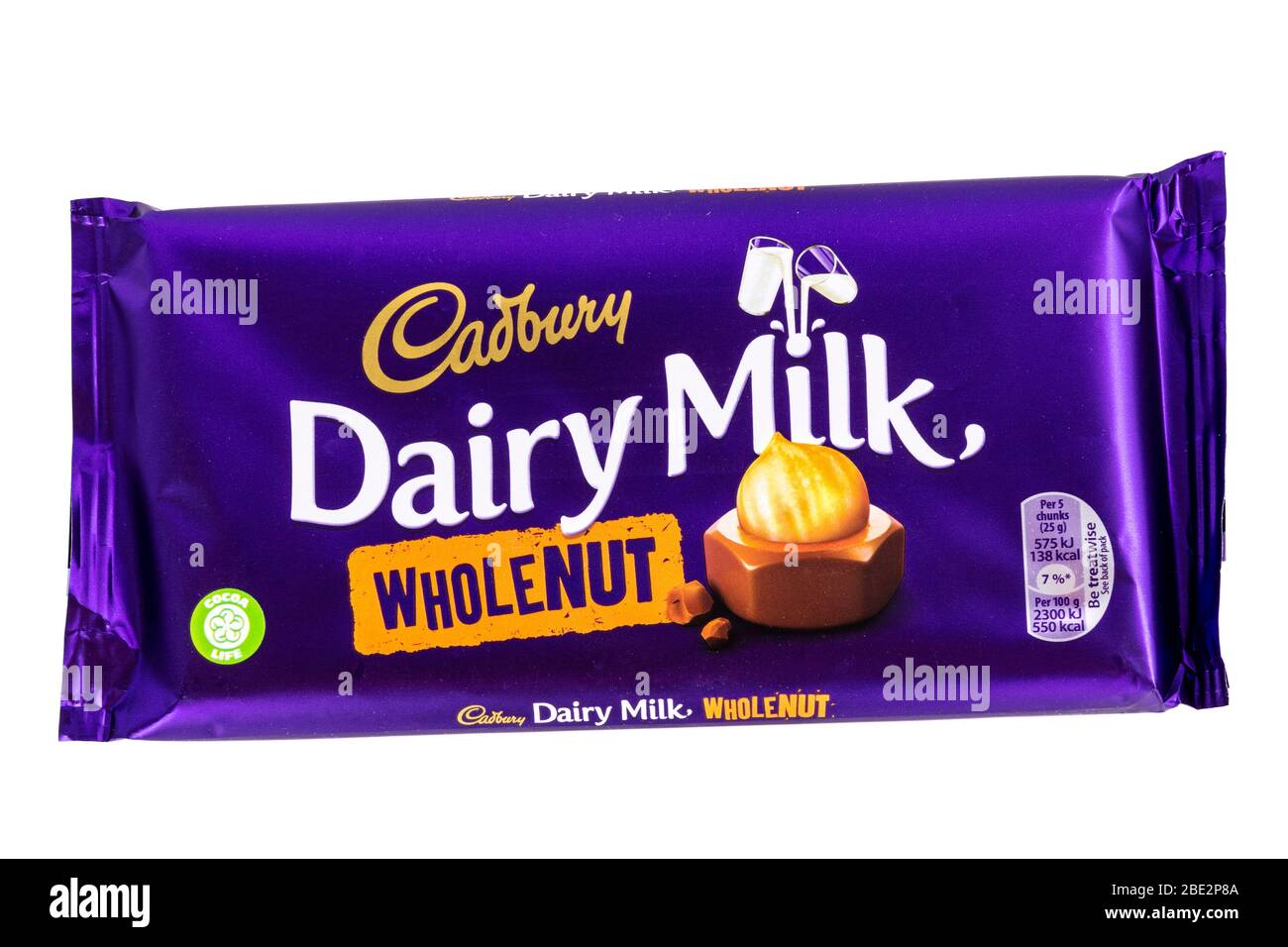 Cadbury Dairy Milk Wholenut chocolate bar, Cadbury Dairy Milk, Cadbury chocolate bar, Dairy Milk, chocolate bars, cadbury, chocolate, whole nut, bar, Stock Photo