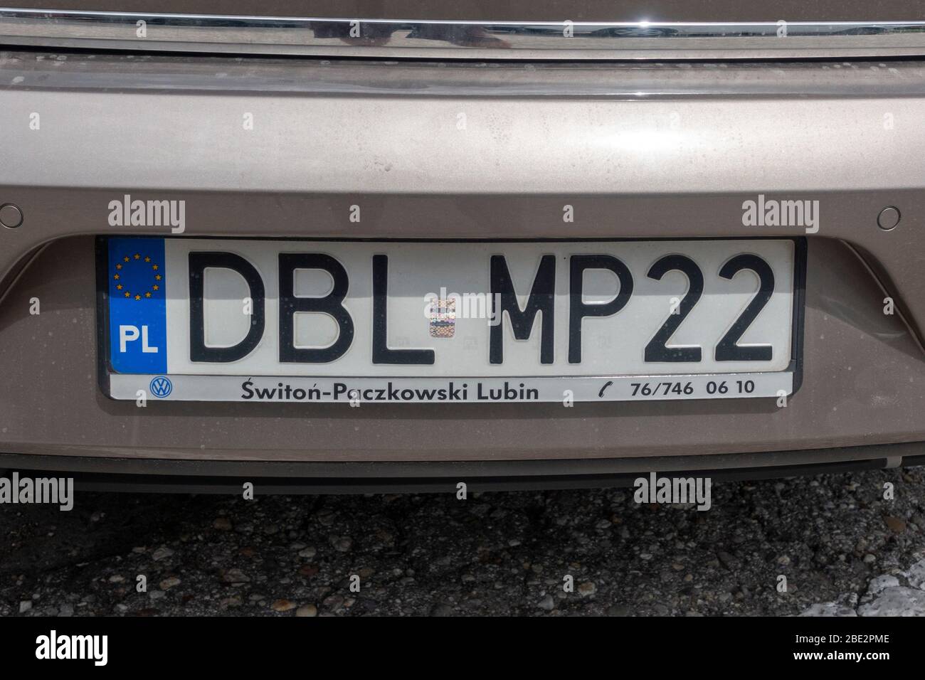 A Polish (PL) car license plate/number plate spotted in Konigssee, Bavarai,  Germany Stock Photo - Alamy