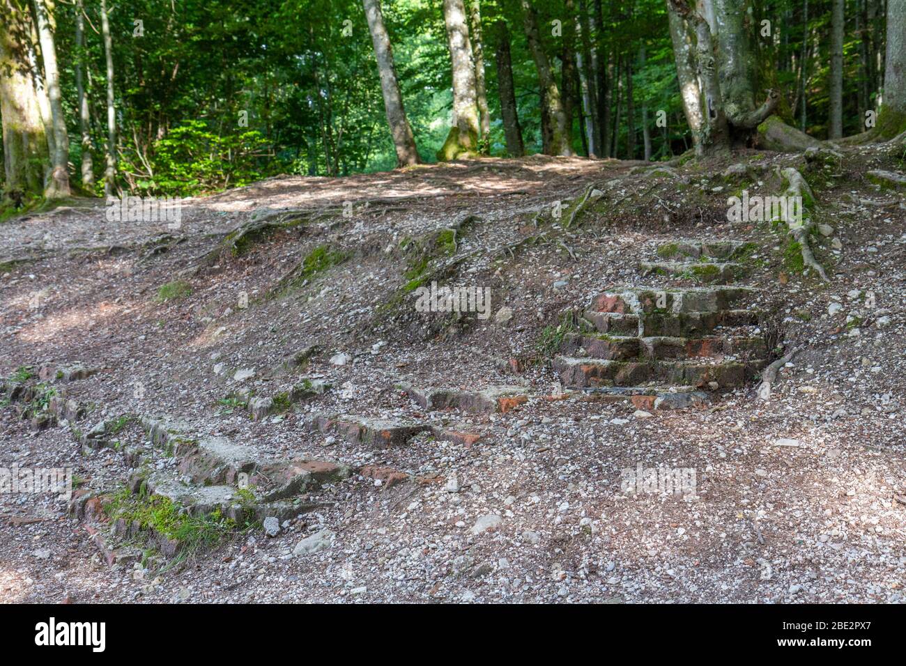 Some brickwork ruins of Adolf Hitler's home, the Berghof, in the