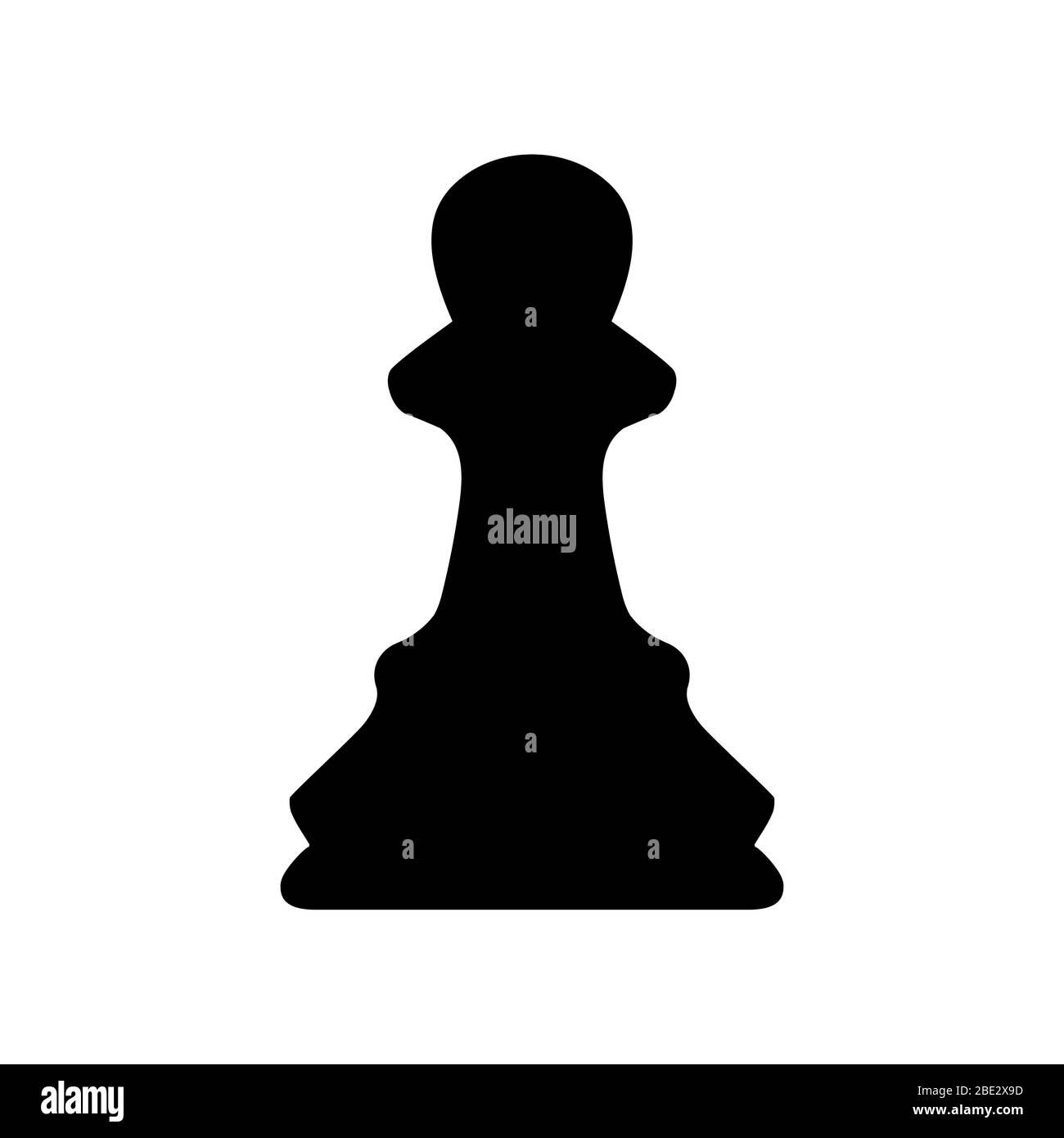 Silhouette of a pawn chess piece Royalty Free Vector Image