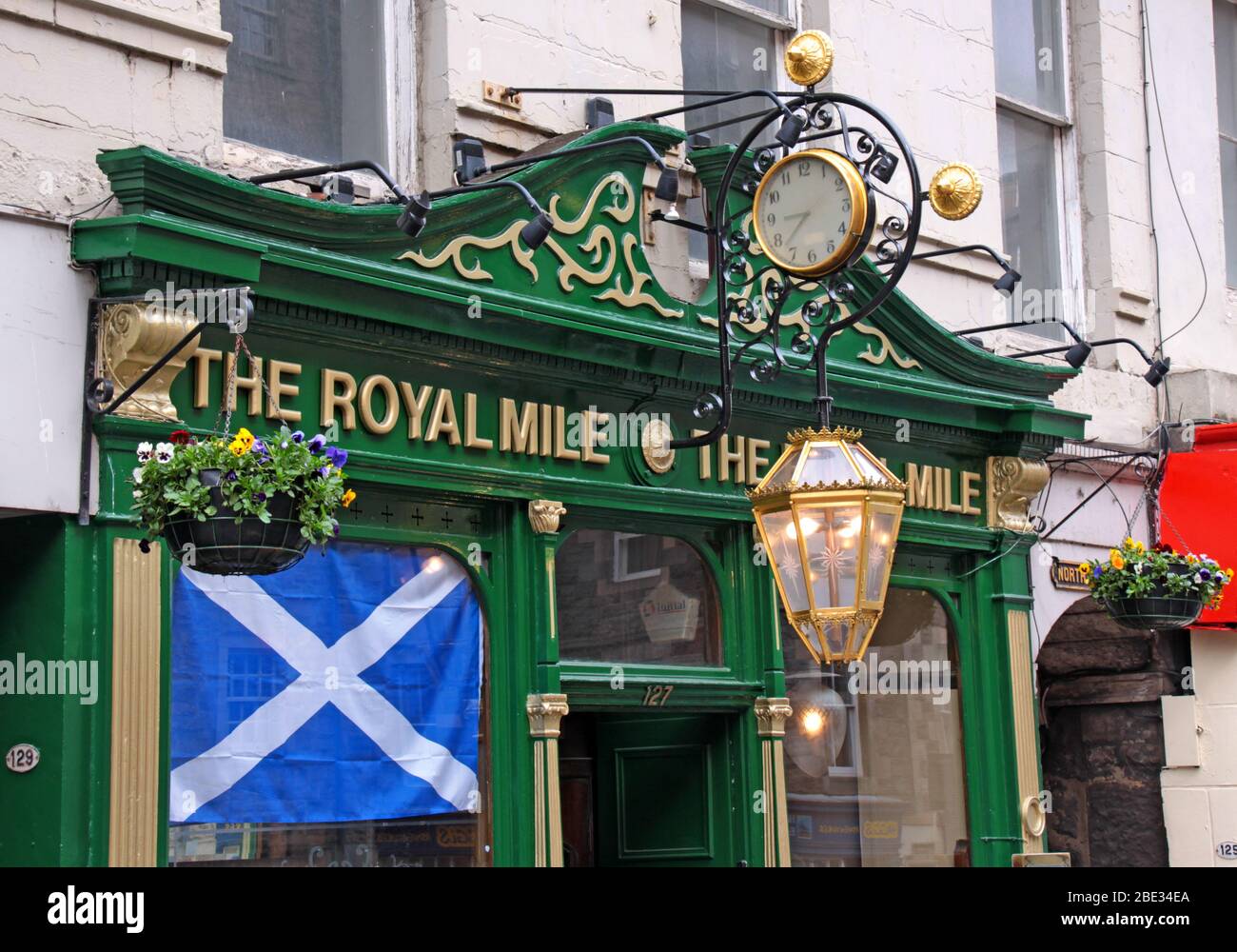 The Royal Mile tavern bar, High Street, Old Town , Edinburgh , Lothian , Scotland, UK, Stock Photo