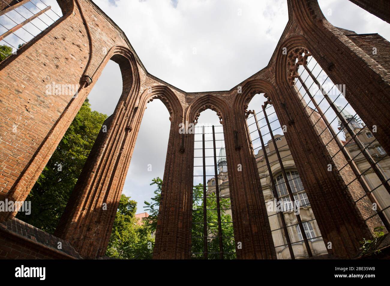 The ruins of the Franciscan monastery (Franziskaner-Klosterkirche) on Klosterstrasse in Berlin, Germany. The church was bombed in World War II. Stock Photo