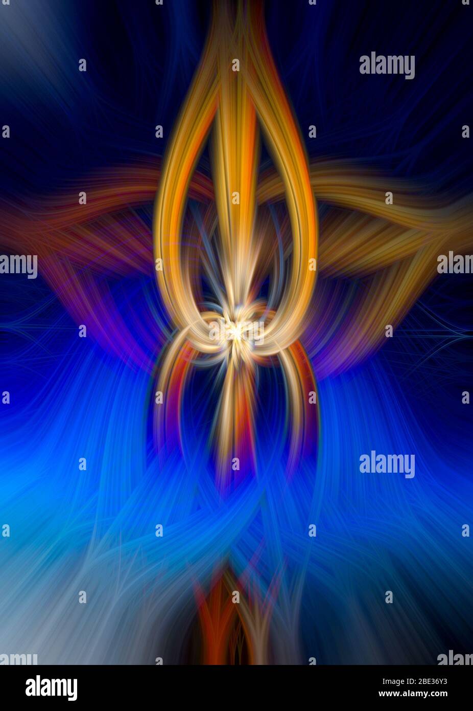 easter cross, digital swirl effect Stock Photo
