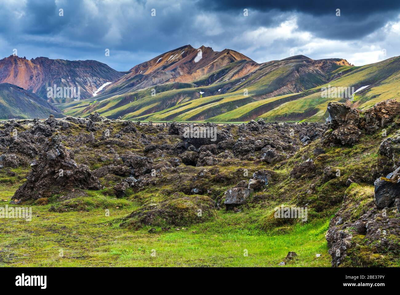 Landmannalaugar, Fjallabak Nature Reserve, Highlands of Iceland, Southern Region, Iceland Stock Photo