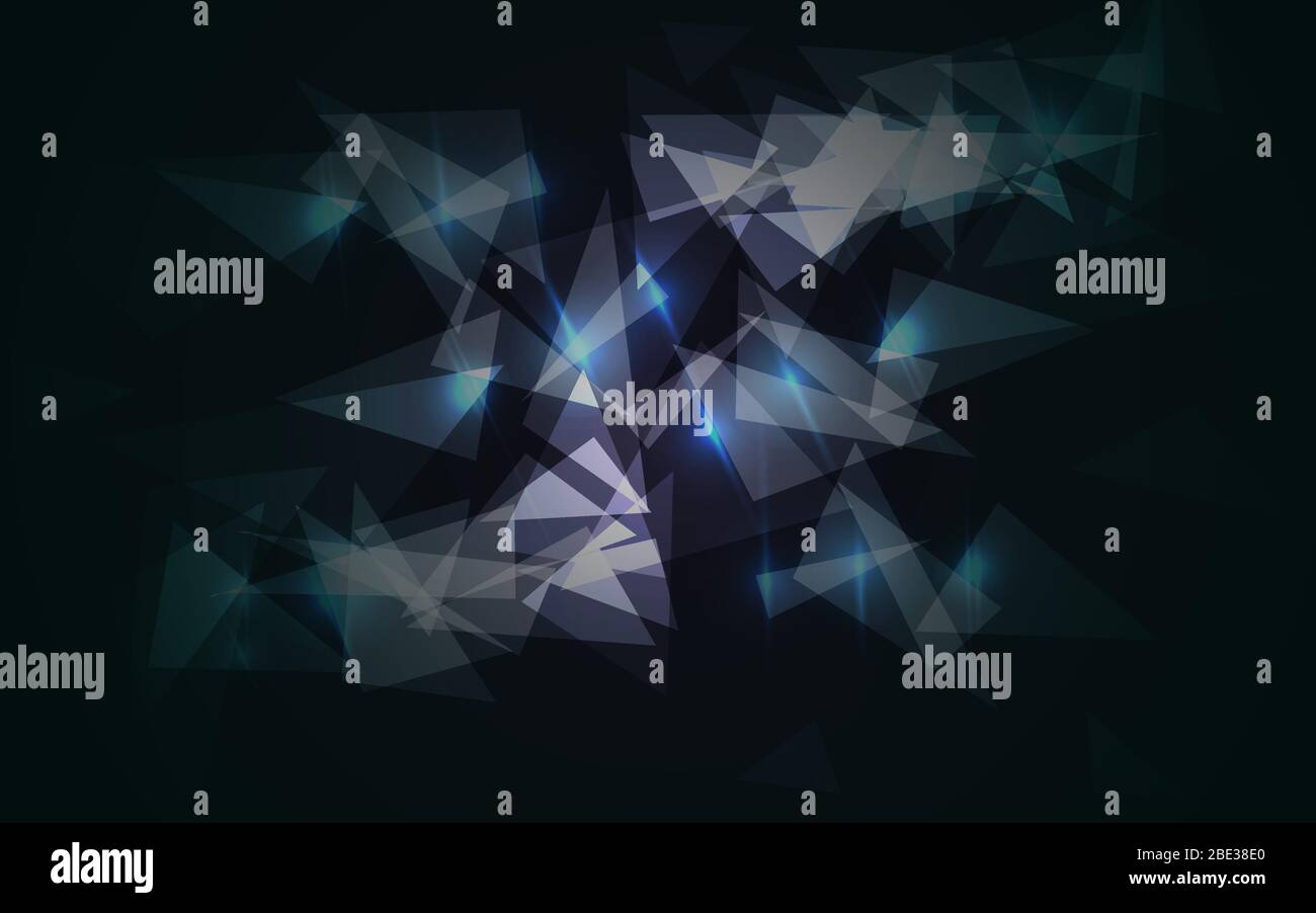 abstract background sci fi futuristic glow virtual technology , screen digital wallpaper black and shine triangles . vector illustration Stock Vector