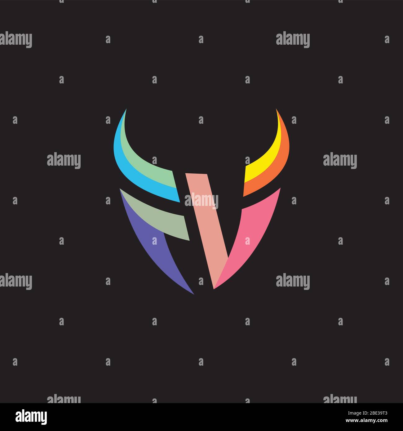 Initial letter fv logo or vf logo vector design template Stock Vector ...