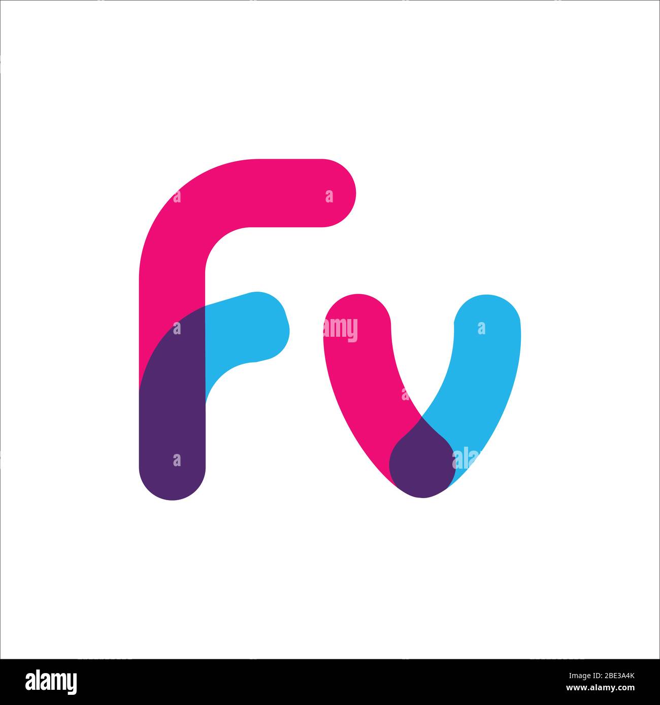 Initial letter fv logo or vf logo vector design template Stock Vector ...