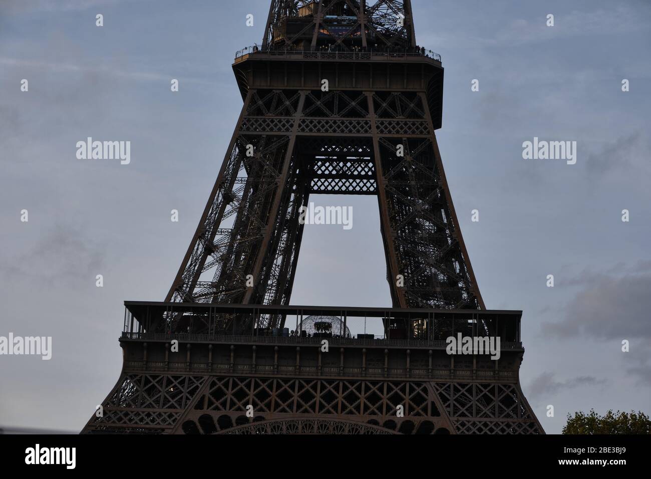 First and Second Floor of Eiffel Tower Stock Photo Alamy