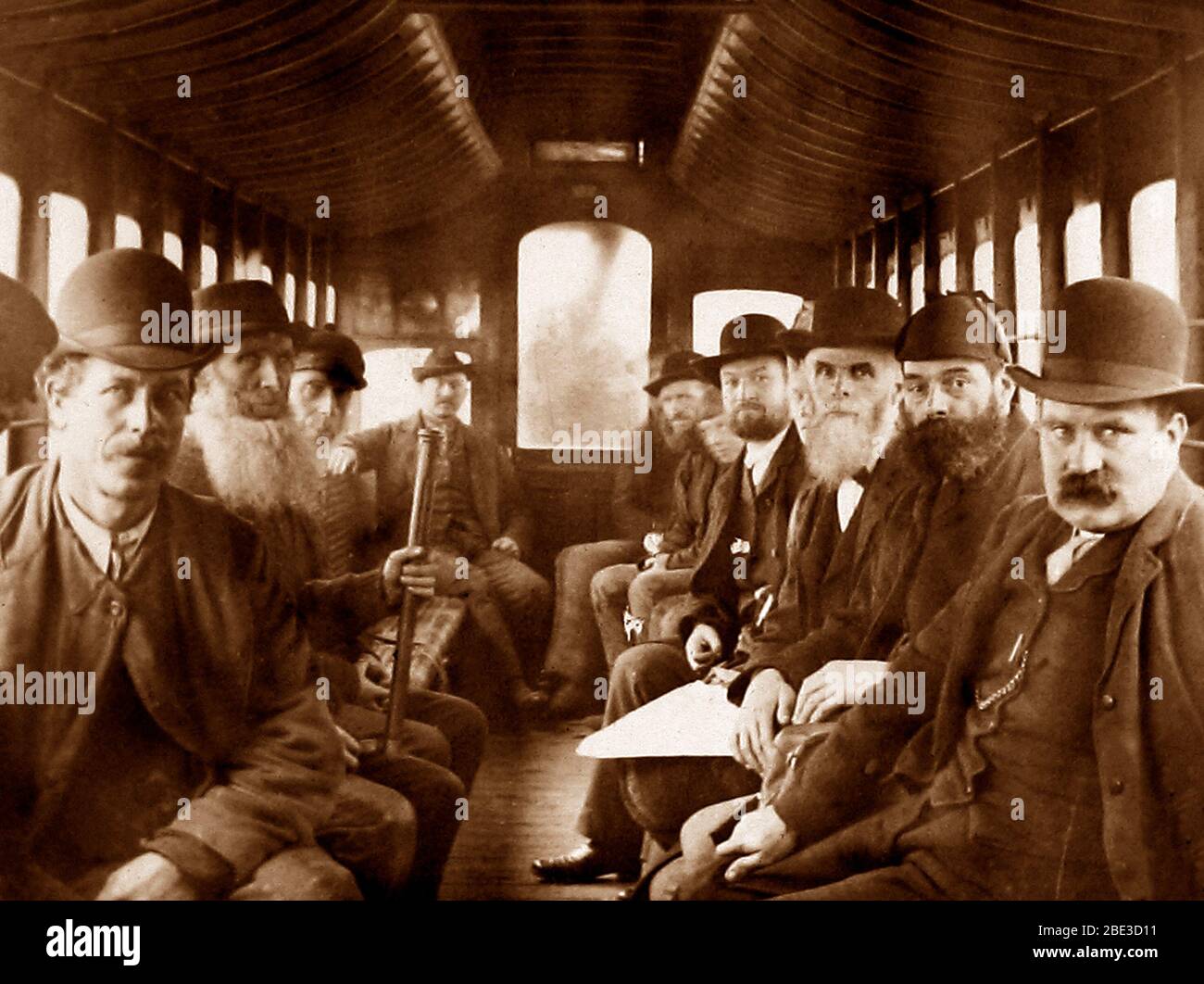 Railway carriage, Ballyclare, Ireland in 1883 Stock Photo Alamy