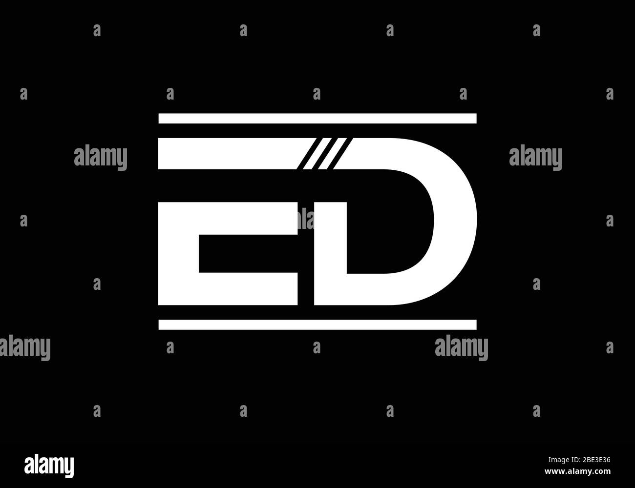 Ed logo design Black and White Stock Photos & Images - Alamy