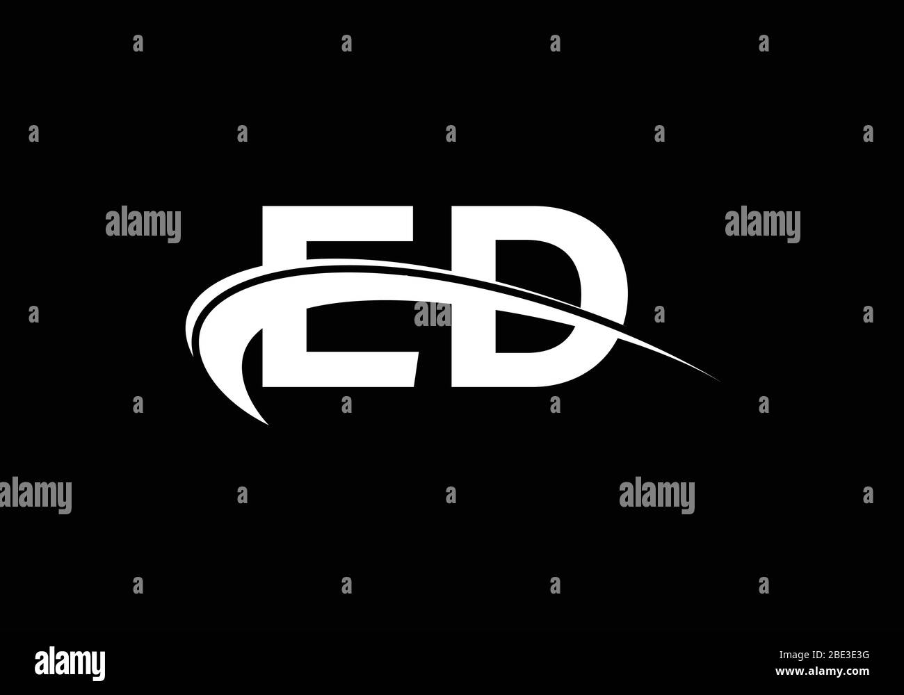E D Initial Letter Logo design vector template, Graphic Alphabet Symbol ...