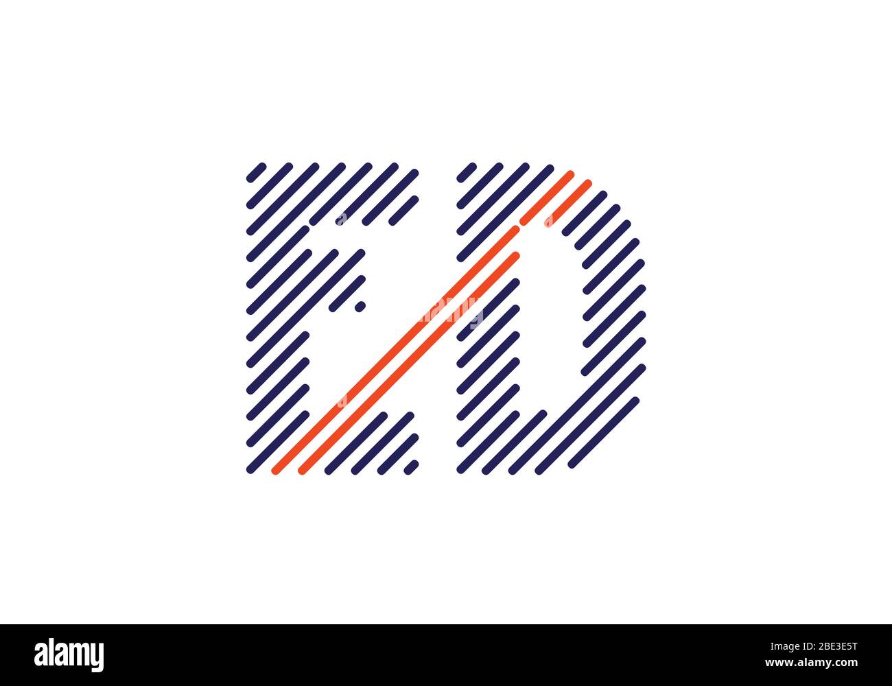 E D Initial Letter Logo design vector template, Graphic Alphabet Symbol ...