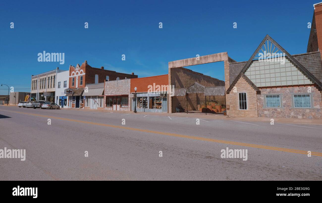 The beautiful city center of Stroud a small town in Oklahoma Stock Photo Alamy