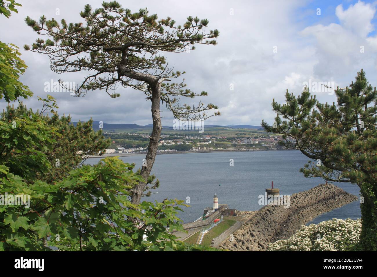 Douglas Bay from Douglas Head - Isle of Man Stock Photo