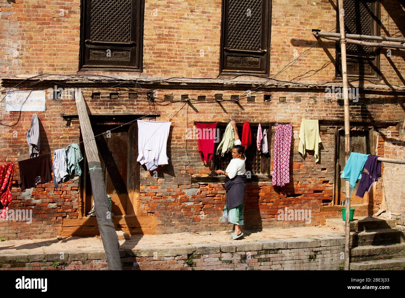 Nepal, Kathmandu, Bhaktapur, Village, Street, People, Woman, Work