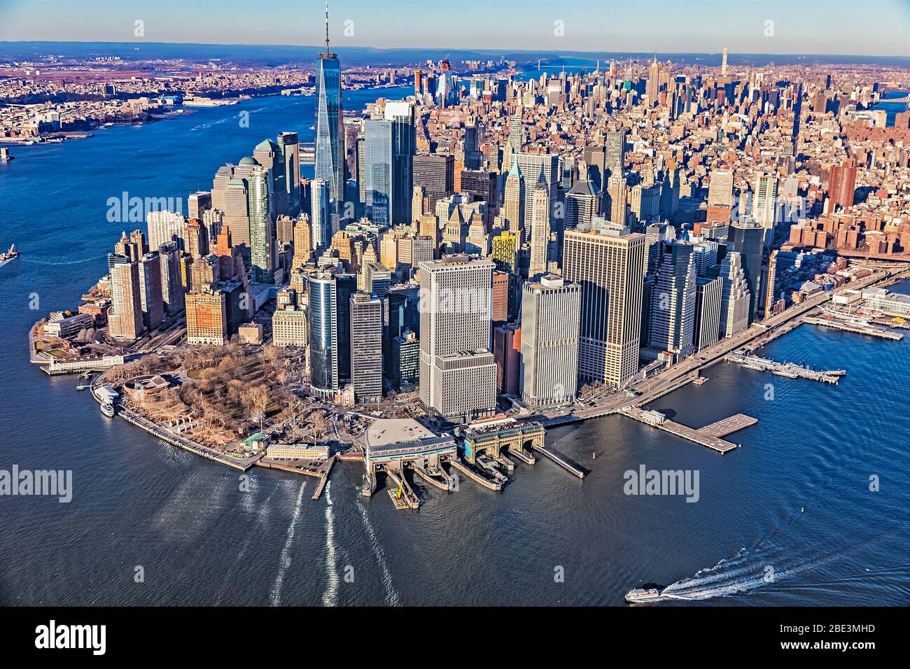 Aerial view of lower manhattan hi-res stock photography and images - Alamy