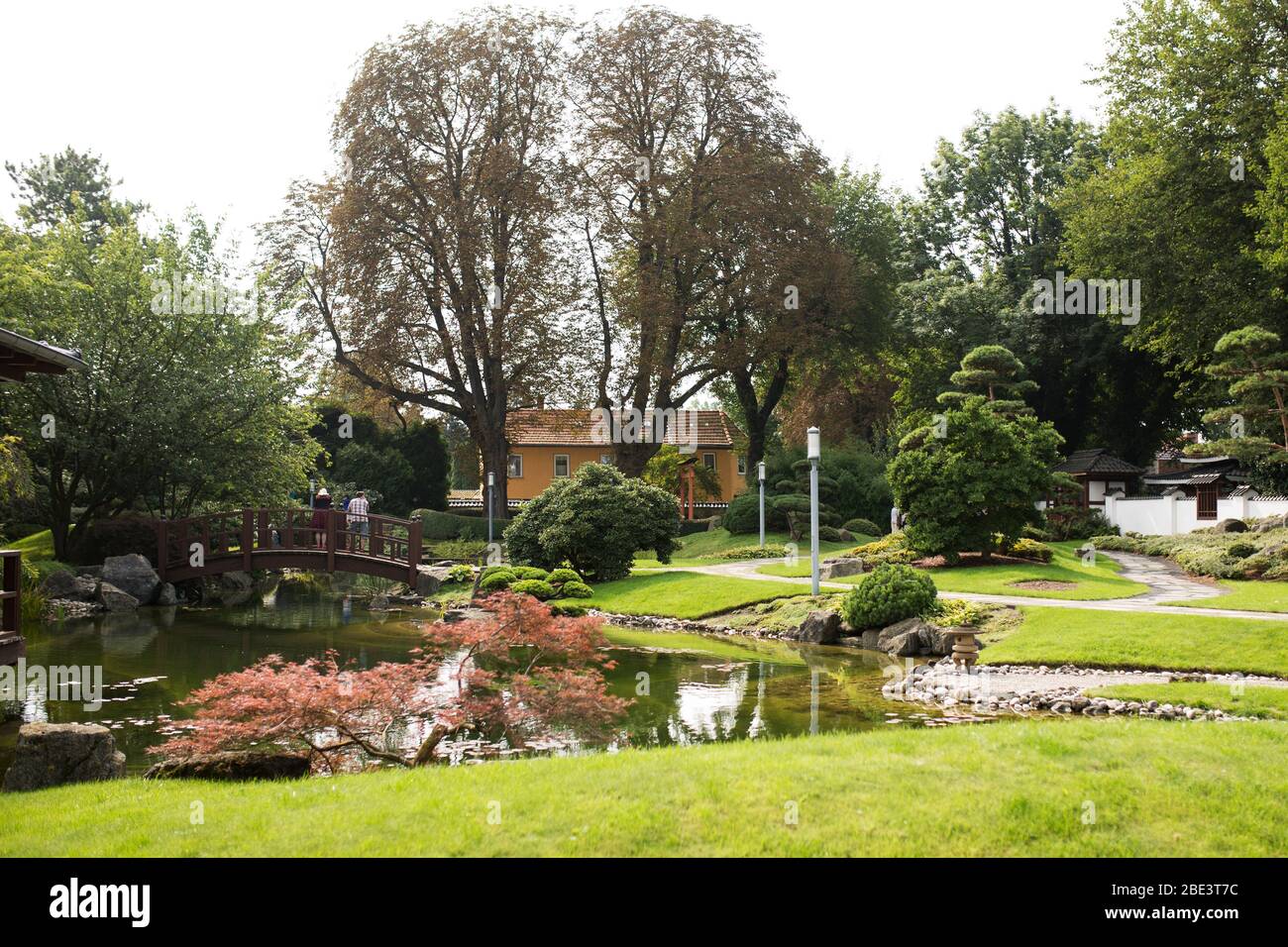 A bridge at the Japanese Garden in Bad Langensalza, Germany Stock Photo