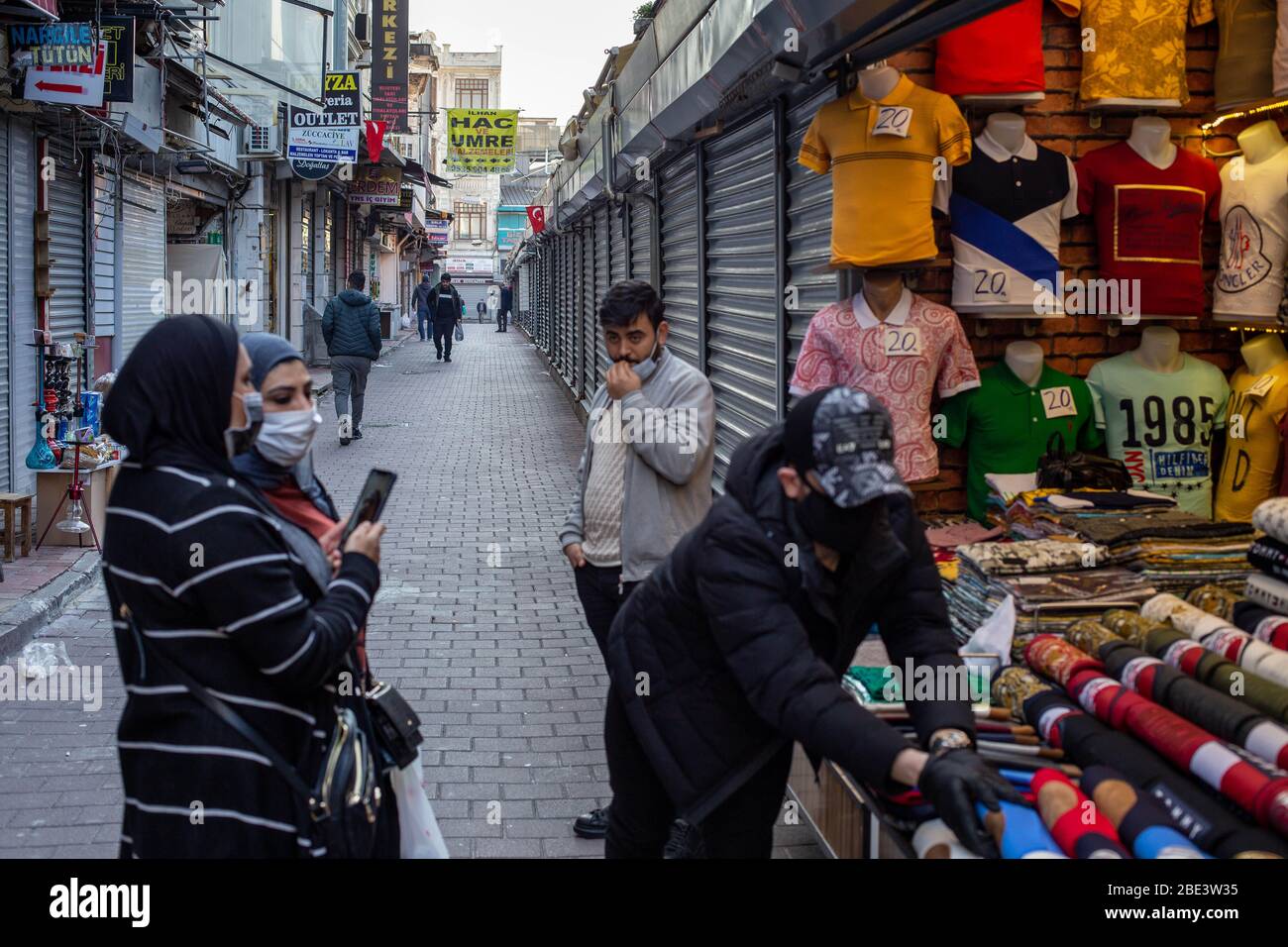 April 10 2020 Empty View Of Mahmutpasha Bazaar Which Is A Shopping Street Ina Istanbul A Turkey Due To The Measures Taken To Prevent The New Type Of Coronavirus Pandemic The Bazaar Famous